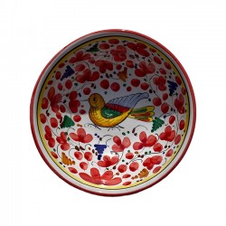 Bol 14 cm Oiseau Fleurs Rouge