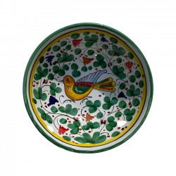 Bol 14 cm Oiseau Fleurs Vert