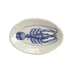 Plat Ovale 30 cm Homard Bleu