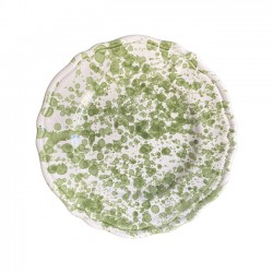Assiette 25 cm Points Vert