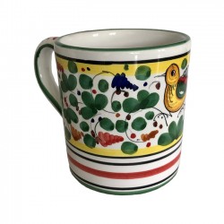 Mug Green flowers and Bird