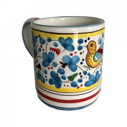 Mug with blue light flowers...