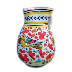 Carafe Oiseau Fleurs Rouge