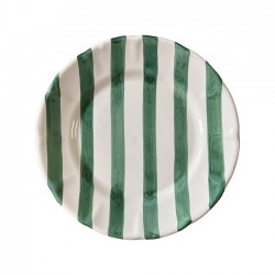 Assiette 21 cm Rayure Vert...