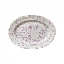 Plat Ovale 32 cm Points Violet