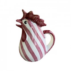 1L - Carafe Coq Rayures Roses