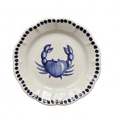 Assiette 25 cm Crabe Bleu...