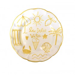Assiette Dolce Vita Jaune...