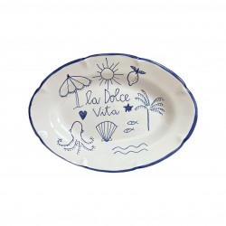 Plat ovale Dolce Vita Bleu...
