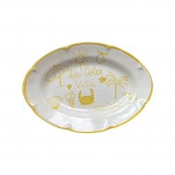 Plat ovale Dolce Vita Jaune...