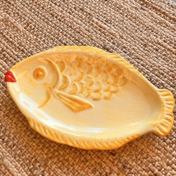 Plat Poisson Baci 35cm Jaune