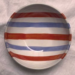 Bol 14 cm Rayure Orange Bleu