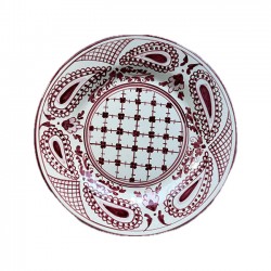 Assiette Bandana 25cm Bordeaux