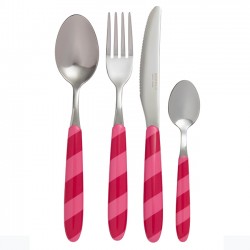Set de 4 couverts rayures...