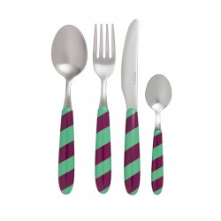Set de 4 couverts rayures...