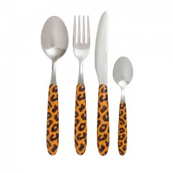 Set de 4 couverts Leopard