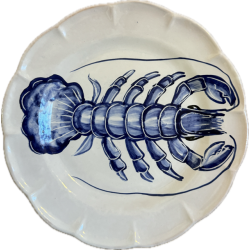 Assiette 20 cm Homard Bleu