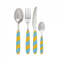 Set de 4 couverts rayures...