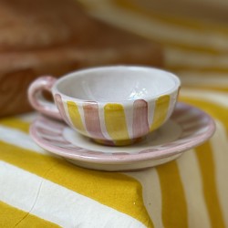 Coffee cup with pink &...