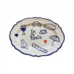 Plat Ovale In Paris Bleu