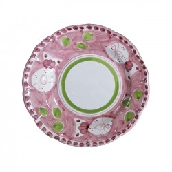 Assiette 20 cm Poisson Rose